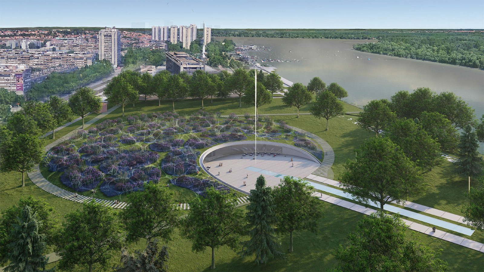 Park Ušće, Park uz reku, Novi Beograd, Beograd